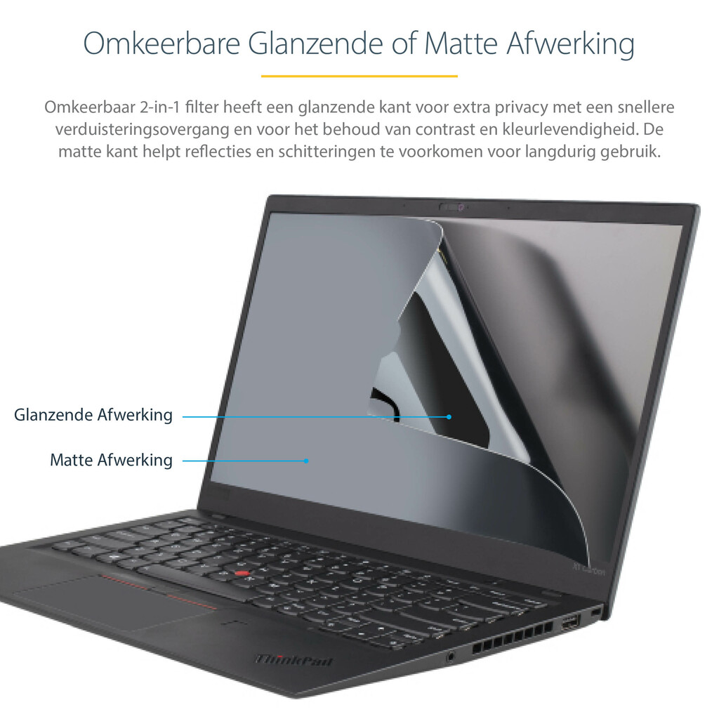 StarTech.com 13.3in Privacy Filter voor Laptop, Anti-Glans Privacy Scherm voor 16:9 Breedbeeld Displays, Laptop Monitor Screen - Afbeelding 10