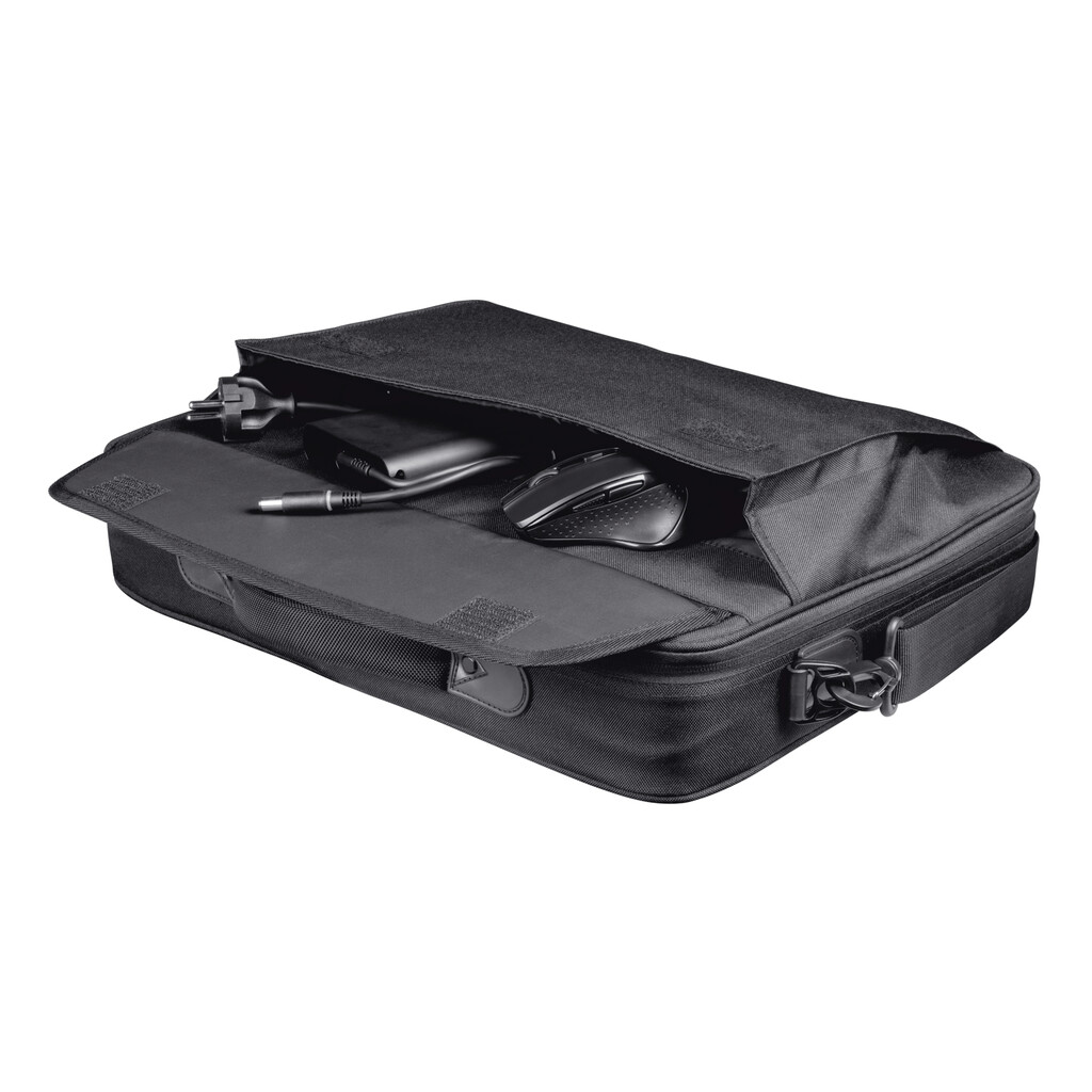 Trust Atlanta Laptop Tas 15,6 inch Eco - Laptop schoudertas – Voor laptops tot 15,6 inch – Gerecycled materiaal – Zwart - Afbeelding 7