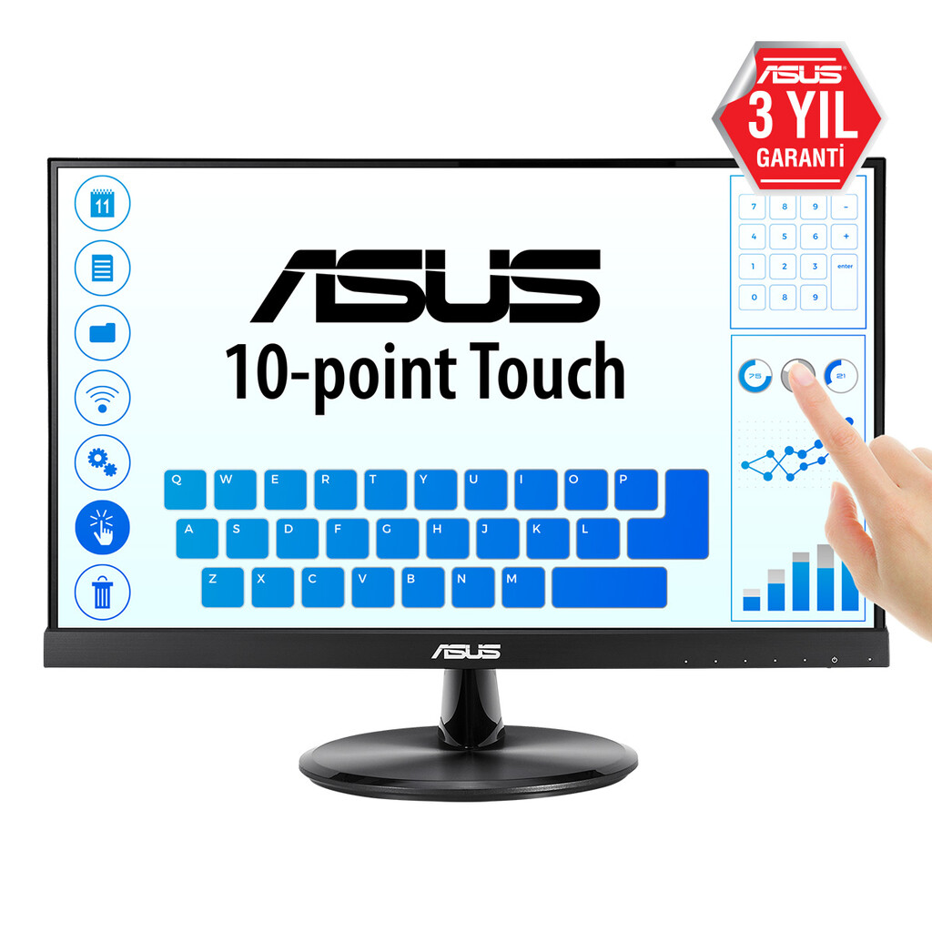 ASUS VT229H computer monitor 54,6 cm (21.5") 1920 x 1080 Pixels Full HD LED Touchscreen Zwart - Afbeelding 4