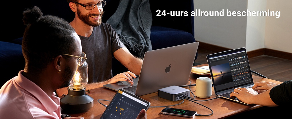 Ugreen 40914 Nexode 200W GaN Desktop USB-C USB-A Oplader - Afbeelding 18