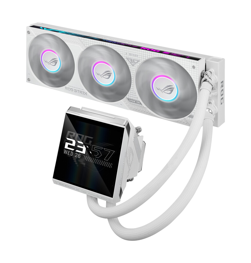 ASUS ROG Strix LC IV 360 ARGB LCD White Edition Processor Kit voor vloeistofkoeling 12 cm Wit - Afbeelding 4