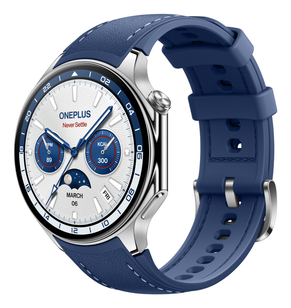 OnePlus Watch 2 3,63 cm (1.43") AMOLED 47 mm Digitaal 466 x 466 Pixels Touchscreen Blauw Wifi GPS - Afbeelding 2