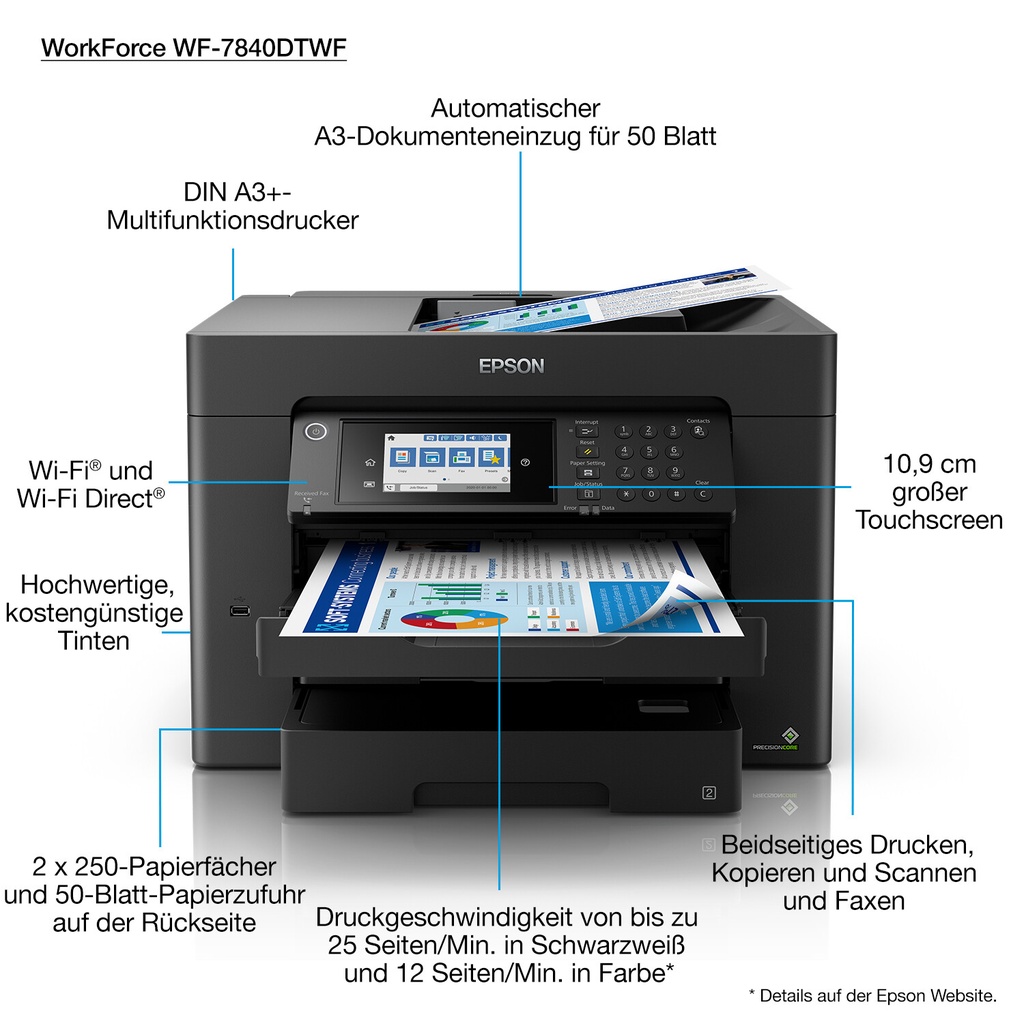 Epson WorkForce Pro WorkForce WF-7840DTWF - Afbeelding 3