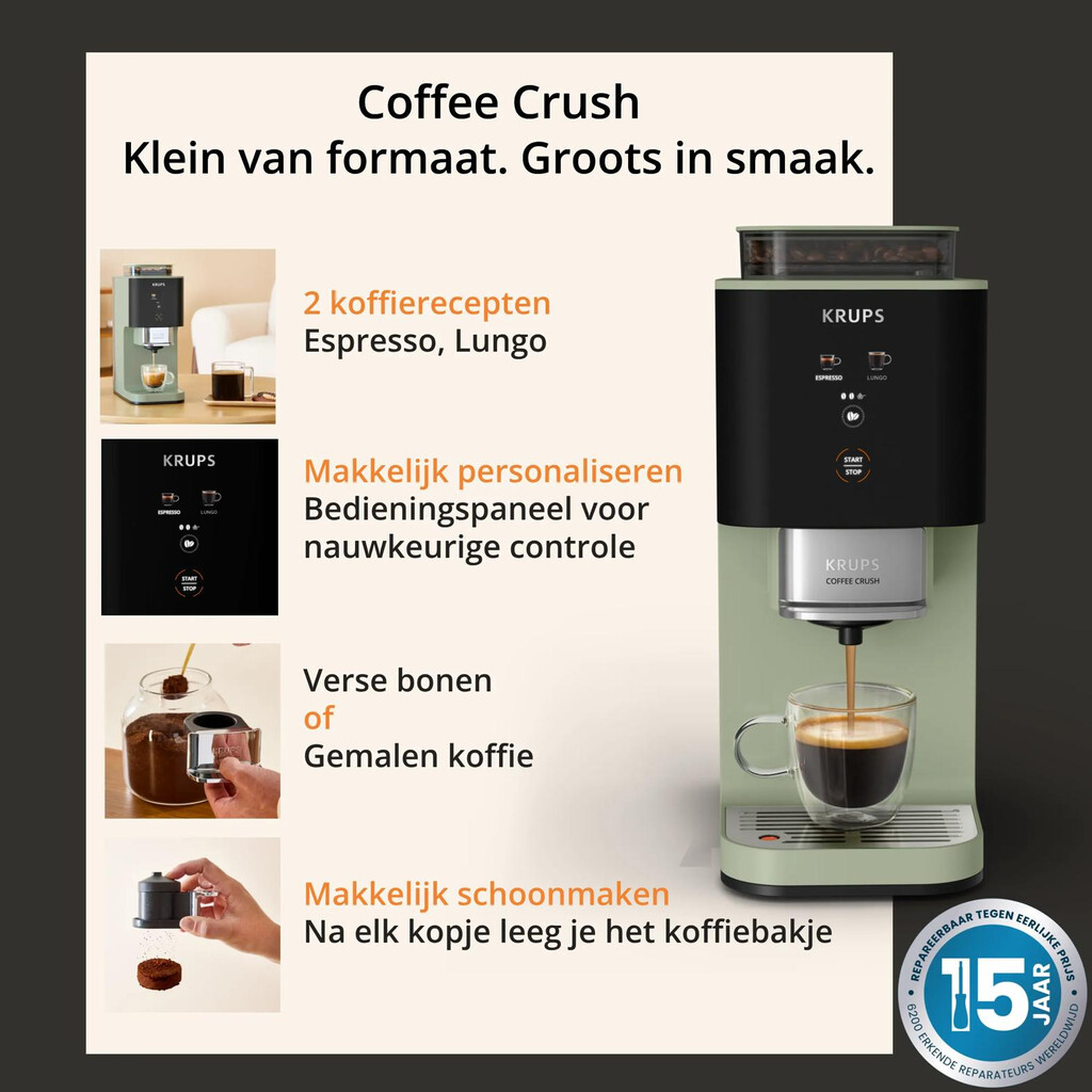 Krups Coffee Crush Edition Coffee Crush SA401L automatische koffiemachine - Afbeelding 8