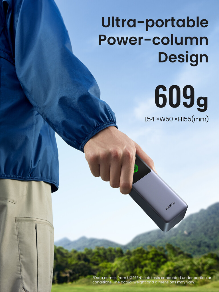 Ugreen 25000mAh 200W Fast Charging Powerbank Grijs - Afbeelding 7