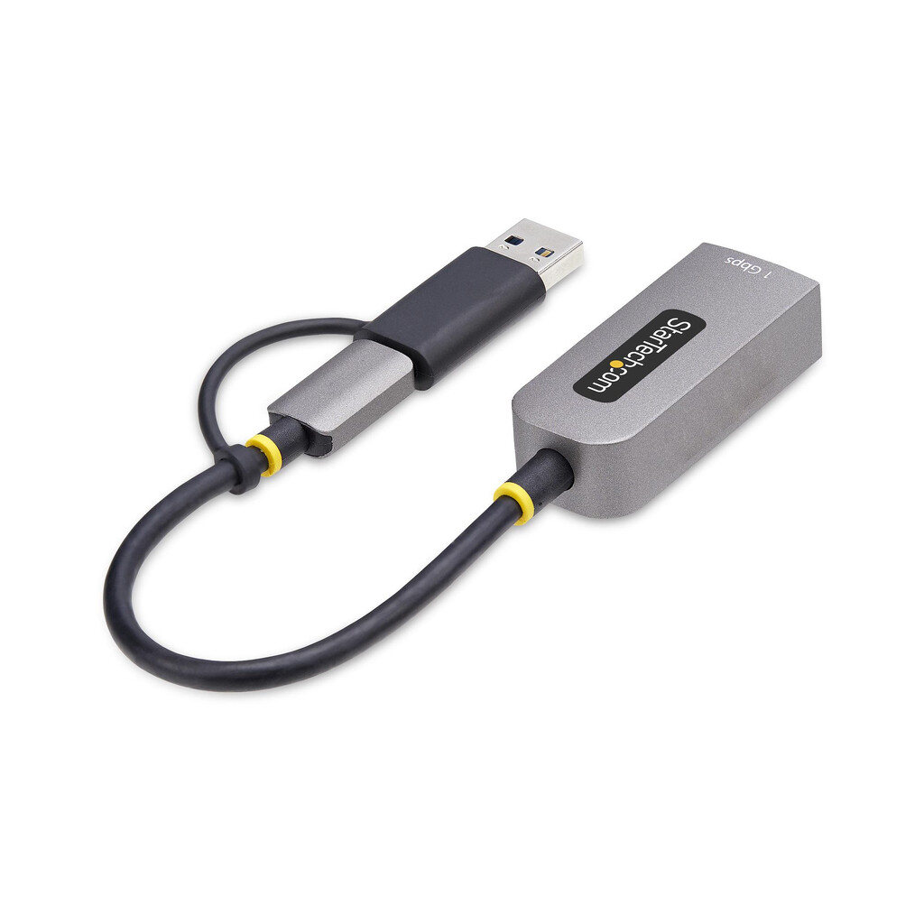 StarTech.com USB-C naar Ethernet Adapter met USB-A Dongle, 10/100/1000Mbps, USB 3.0 naar Gigabit Ethernet Netwerk Adapter, 15cm - Afbeelding 3
