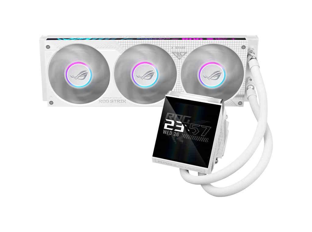 ASUS ROG Strix LC IV 360 ARGB LCD White Edition Processor Kit voor vloeistofkoeling 12 cm Wit - Afbeelding 3