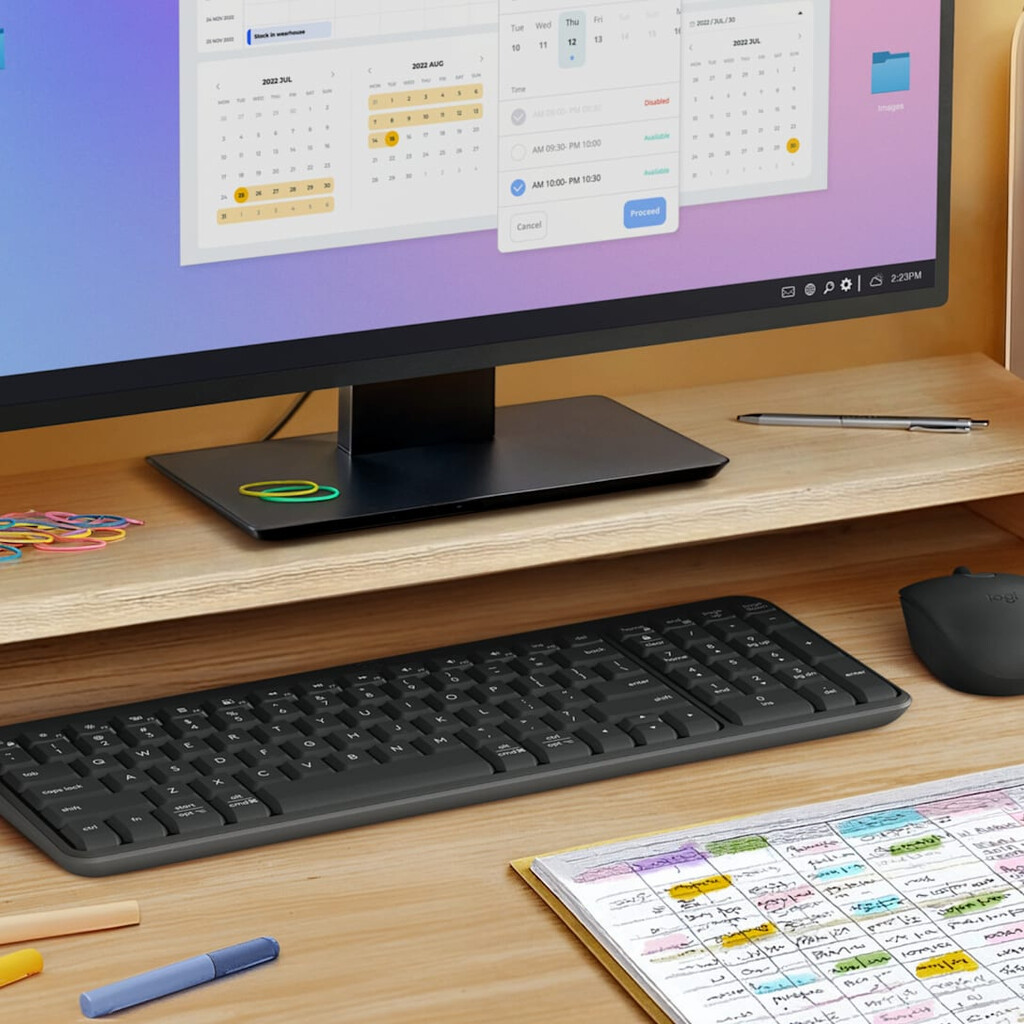 Logitech K250 toetsenbord Universeel RF-draadloos + Bluetooth AZERTY Belgisch Grafiet - Afbeelding 2