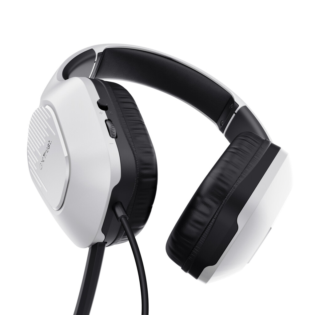 Trust GXT 415W Zirox Gaming Headset - Bedrade gaming koptelefoon – Opklapbare microfoon – 50 mm drivers – Wit - Afbeelding 3