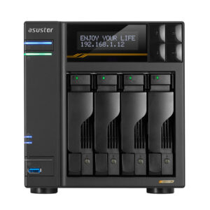 Asustor LOCKERSTOR 4 Gen3 NAS Desktop AMD Ryzen V3C14 16 GB DDR5 ADM Zwart