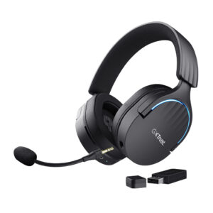 Trust GXT 491 Fayzo Gaming Headset - Draadloze gamingheadset – Bluetooth en USB verbinding – Afneembare microfoon – Zwart