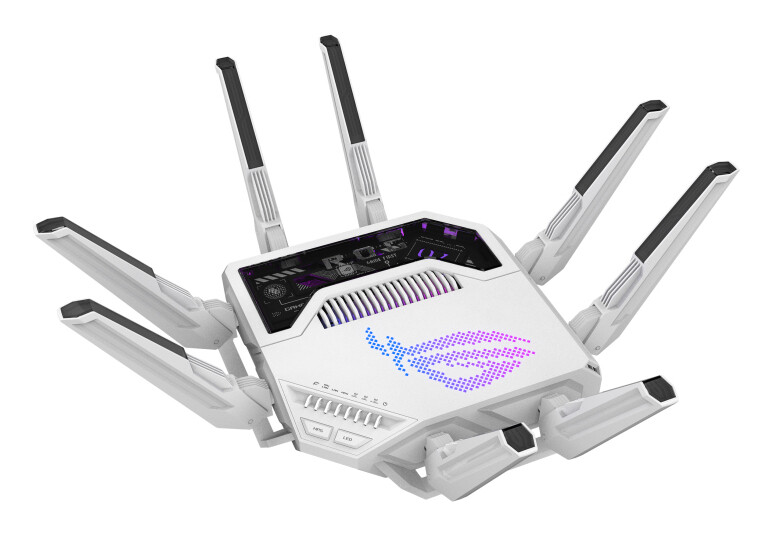 ASUS ROG Rapture GT-BE19000AI draadloze router 10 Gigabit Ethernet Tri-band (2,4 GHz / 5 GHz / 6 GHz) Wit - Afbeelding 2