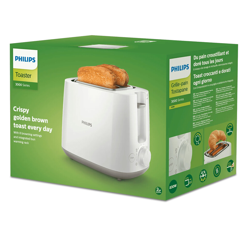 Philips Daily Collection HD2581/00 Broodrooster uit de Daily-collectie - Afbeelding 3