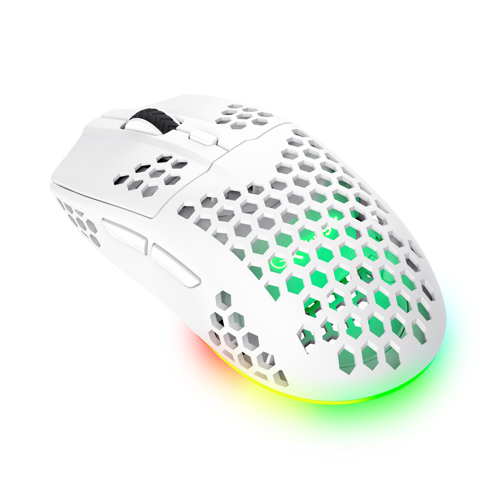 Trust GXT 929W Helox Gaming Muis - Draadloze gamingmuis – 6 programmeerbare knoppen – 4800 DPI – Wit - Afbeelding 2