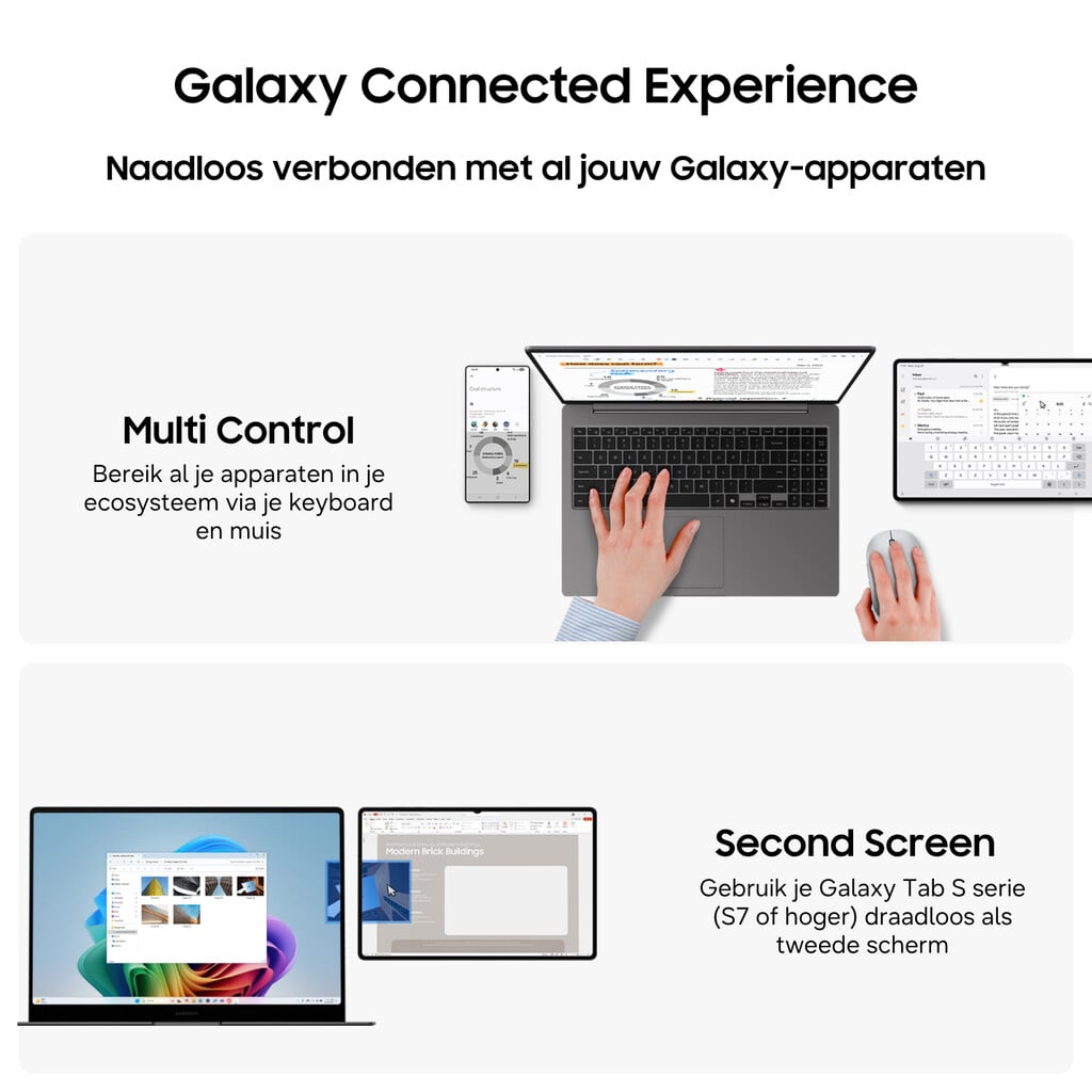 Samsung Galaxy Book6 Book6 14" W11Pro U5 16GB 512GB EE Gray Copilot+ PC Intel Core Ultra 5 325 Laptop 35,6 cm (14") WUXGA+ LPDDR - Afbeelding 14
