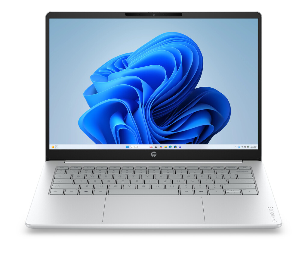 HP OmniBook 3 AI PC 14-ht0013ndx Intel Core 3 Laptop 35,6 cm (14") 2K 8 GB DDR5-SDRAM 512 GB SSD Wi-Fi 6 (802.11ax) Windows 11 H