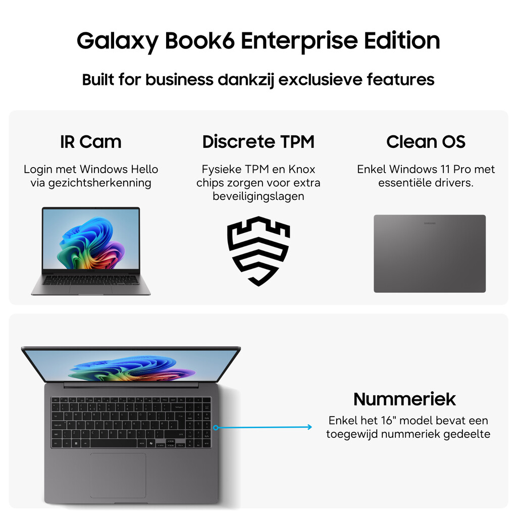 Samsung Galaxy Book6 Book6 14" W11Pro U5 16GB 512GB EE Gray Copilot+ PC Intel Core Ultra 5 325 Laptop 35,6 cm (14") WUXGA+ LPDDR - Afbeelding 10
